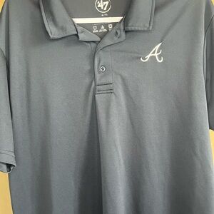 47 Atlanta Braves Navy Polo Shirt Casual Wear